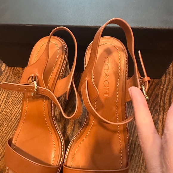 Coach High Espadrille Wedge Sandals - Picture 6 of 7